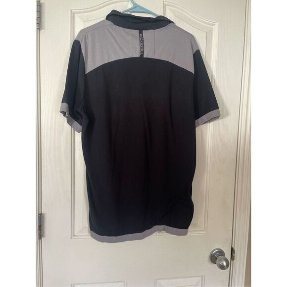 Rockwell Mens Black & Grey Short Sleeve Colorblock Golf Polo Shirt Size Large - Picture 13 of 15
